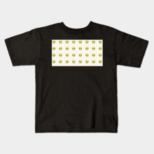 Green Alien Face Kids T-Shirt